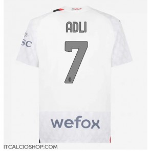 AC Milan Yacine Adli #7 Seconda Maglia 2023-24 Manica Corta